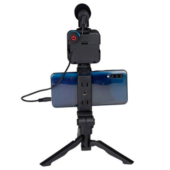 Grundig ED-38135 - 3-in-1 selfie studio vlogging kit - Verlichting, microfoon en statief - Bivakshop