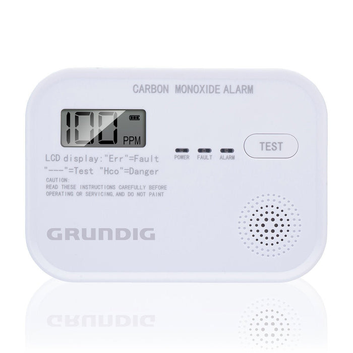 Grundig - Koolmonoxide (CO) Detector – 85dB Alarm – Veiligheid en Bescherming voor Thuis - Bivakshop