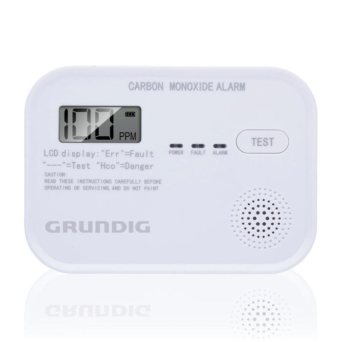 Grundig - Koolmonoxide (CO) Melder – 85dB Alarm – Betrouwbare Detectie – Levensreddend - Bivakshop
