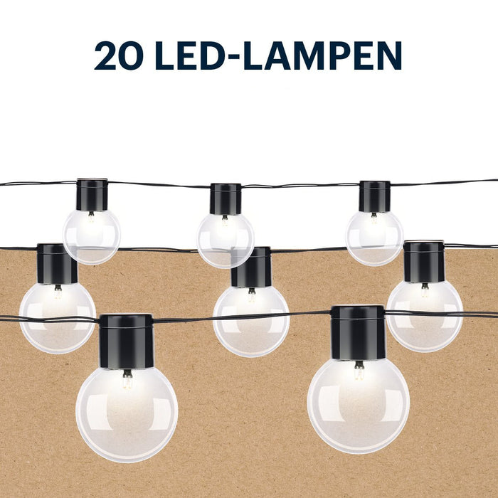 Grundig – Solar lichtsnoer 4,85 m – Buitenverlichting – 10 LED’s - Bivakshop