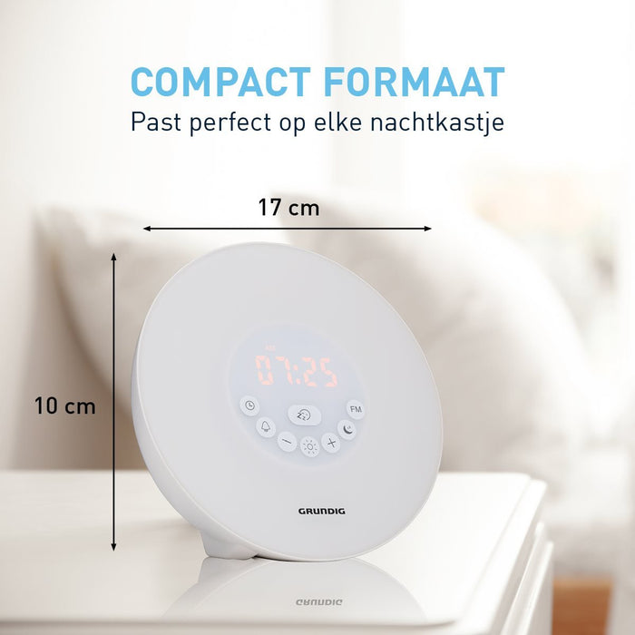 Grundig - Wake - Up Light – Lichtwekker met Zonsopgang Simulatie & FM - Radio - Bivakshop