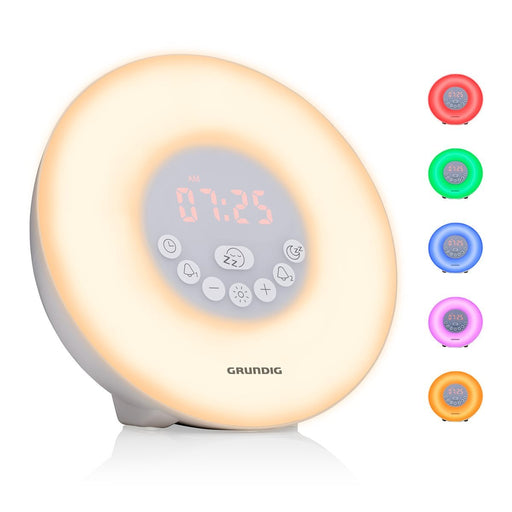 Grundig - Wake - Up Light – Lichtwekker met Zonsopgang Simulatie & FM - Radio - Bivakshop