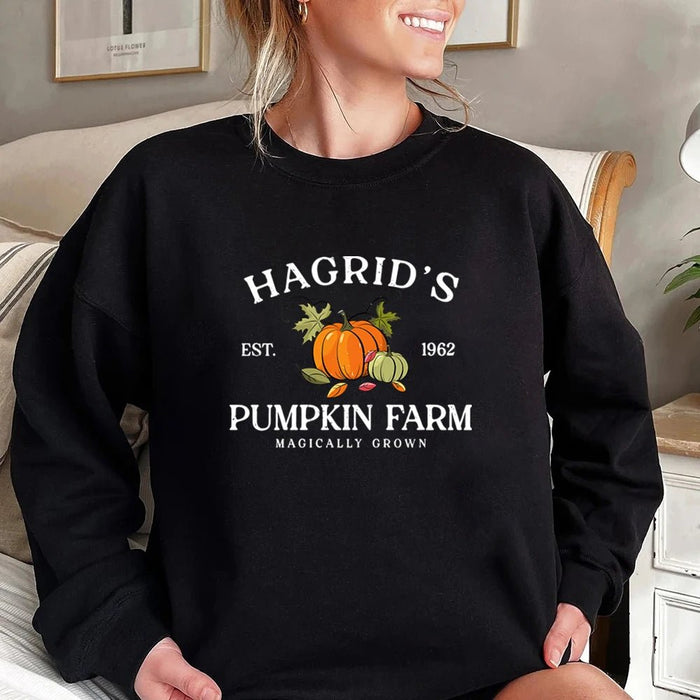 Hagrid's pompoen patch - trui - Unisex lange mouwen halloween trui - Herfst en thanksgiving hoodie - Bivakshop