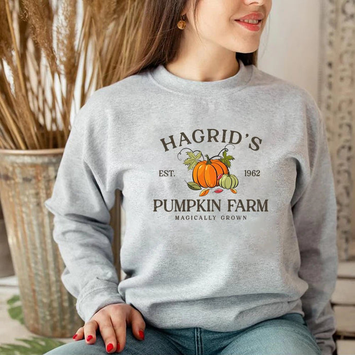 Hagrid's pompoen patch - trui - Unisex lange mouwen halloween trui - Herfst en thanksgiving hoodie - Bivakshop