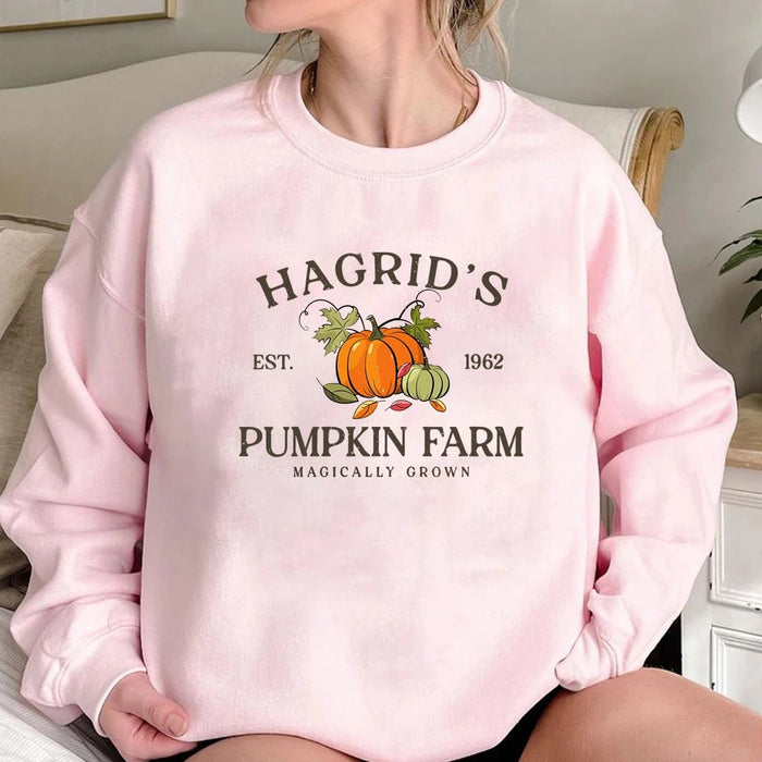 Hagrid's pompoen patch - trui - Unisex lange mouwen halloween trui - Herfst en thanksgiving hoodie - Bivakshop