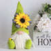 Handgemaakte Zonnebloem Gnome – Gele Plush Kabouter – Botanische Farmhouse Decoratie & Hanger - Bivakshop