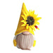 Handgemaakte Zonnebloem Gnome – Gele Plush Kabouter – Botanische Farmhouse Decoratie & Hanger - Bivakshop