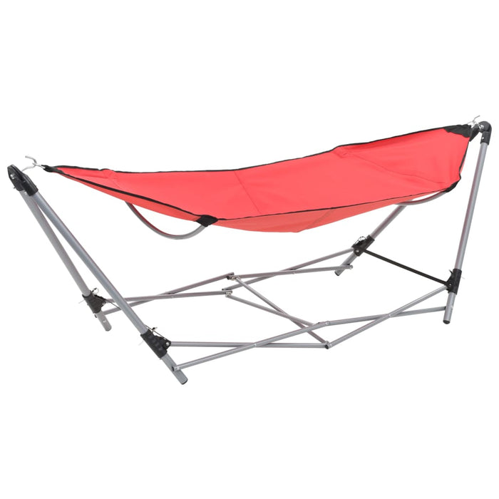 Hangmat met Inklapbare Standaard – Mobiele Loungeset voor Binnen & Buiten - Bivakshop