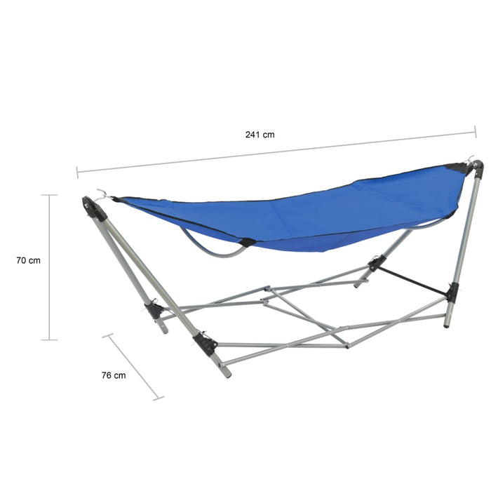 Hangmat met Inklapbare Standaard – Mobiele Loungeset voor Binnen & Buiten - Bivakshop