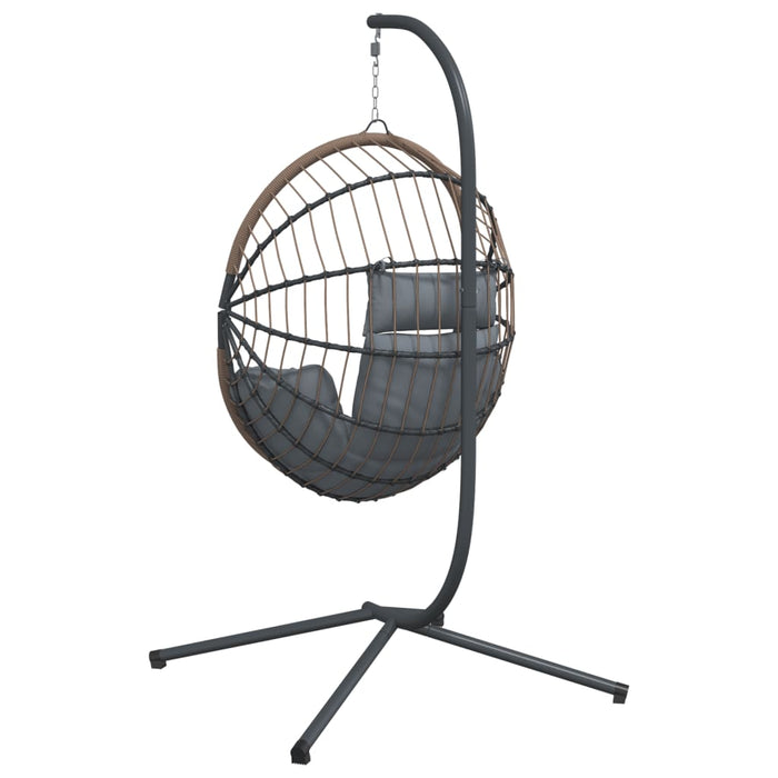 Hangstoel met Standaard – Rattan & Staal – Comfort & Design – Vrijstaand - Bivakshop