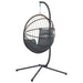 Hangstoel met Standaard – Rattan & Staal – Comfort & Design – Vrijstaand - Bivakshop