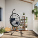 Hangstoel met Standaard – Rattan & Staal – Comfort & Design – Vrijstaand - Bivakshop