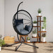 Hangstoel met Standaard – Rattan & Staal – Comfort & Design – Vrijstaand - Bivakshop