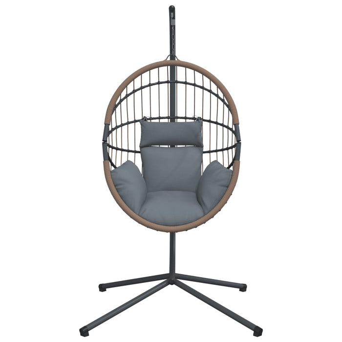 Hangstoel met Standaard – Rattan & Staal – Comfort & Design – Vrijstaand - Bivakshop