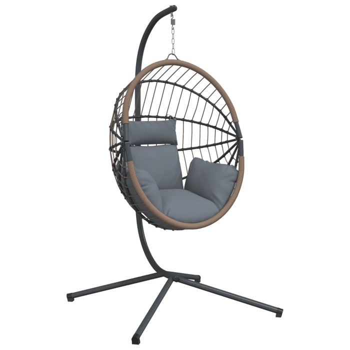 Hangstoel met Standaard – Rattan & Staal – Comfort & Design – Vrijstaand - Bivakshop