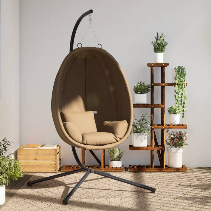 Hangstoel met Standaard – Vrijstaande Loungestoel – Stof & Staal - Bivakshop