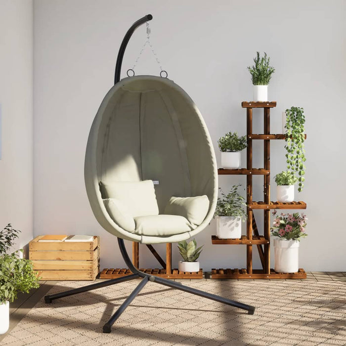 Hangstoel met Standaard – Vrijstaande Loungestoel – Stof & Staal - Bivakshop