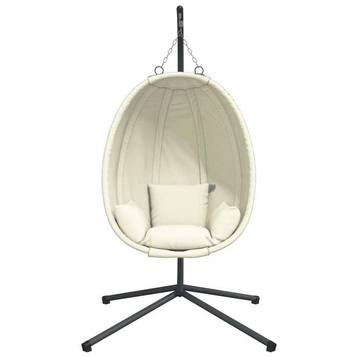 Hangstoel met Standaard – Vrijstaande Loungestoel – Stof & Staal - Bivakshop
