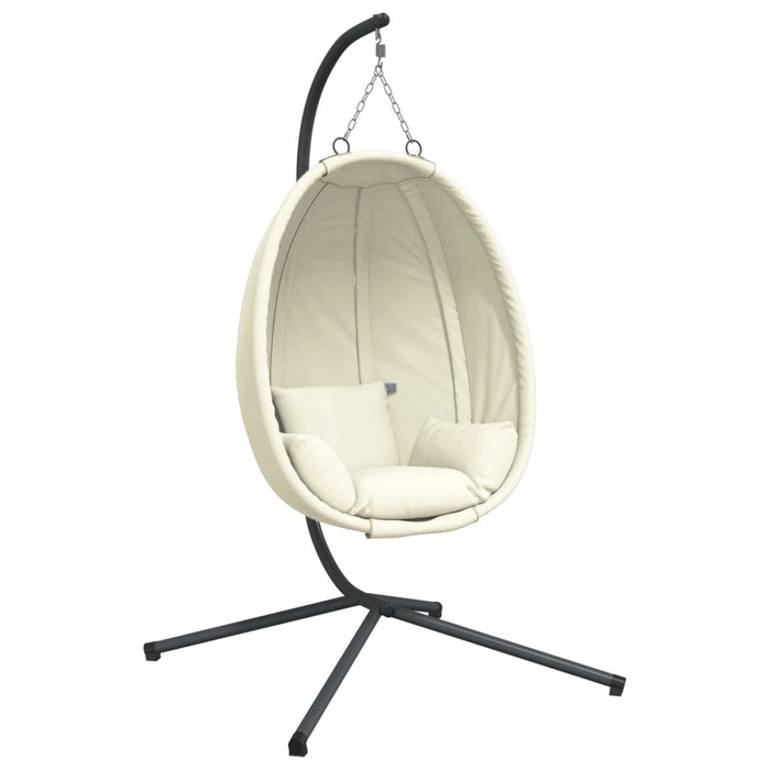Hangstoel met Standaard – Vrijstaande Loungestoel – Stof & Staal - Bivakshop