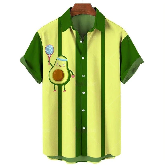 Hawaïaans overhemd met avocado print – Korte mouw & casual vakantieshirt - Bivakshop
