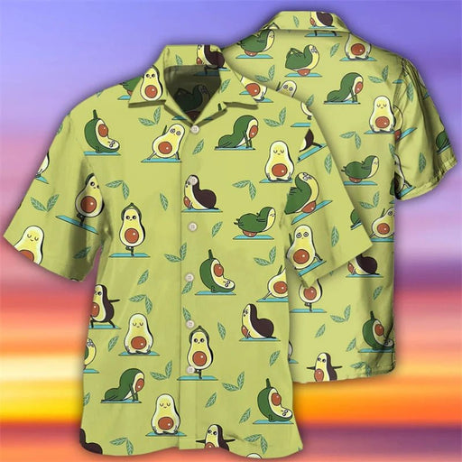 Hawaïaans overhemd met avocado print – Korte mouw & casual vakantieshirt - Bivakshop