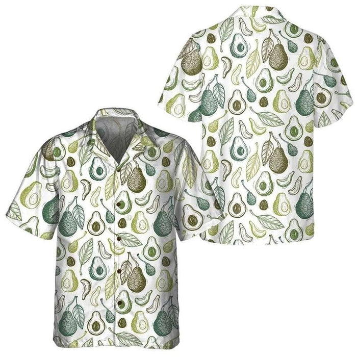 Hawaïaans overhemd met avocado print – Korte mouw & casual vakantieshirt - Bivakshop