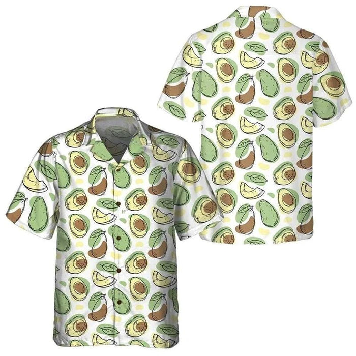 Hawaïaans overhemd met avocado print – Korte mouw & casual vakantieshirt - Bivakshop