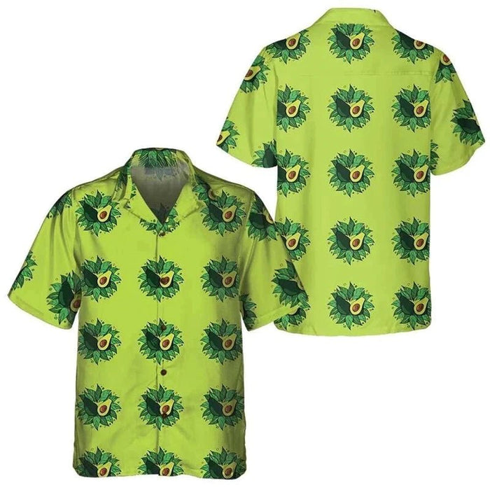Hawaïaans overhemd met avocado print – Korte mouw & casual vakantieshirt - Bivakshop
