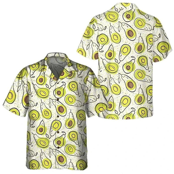 Hawaïaans overhemd met avocado print – Korte mouw & casual vakantieshirt - Bivakshop