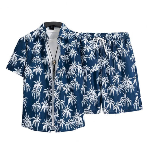 Hawaiiaanse heren set shirt shorts tropische print