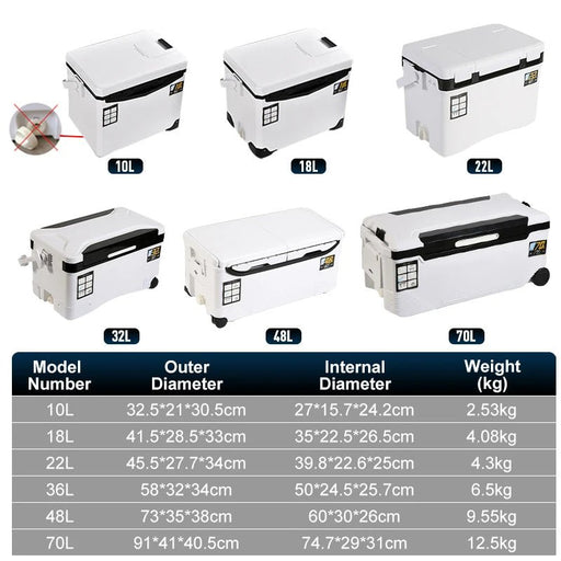 Heavy Duty Catch & Koelbox – 10L t/m 48L – Voor Zoutwater en Tackle Storage - Bivakshop