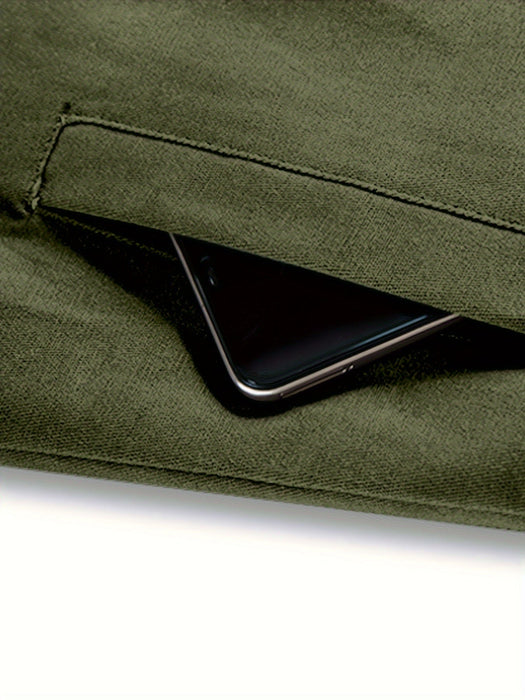 Heren casual fleece jack – Met flapzakken – Warm voor herfst en winter - Bivakshop