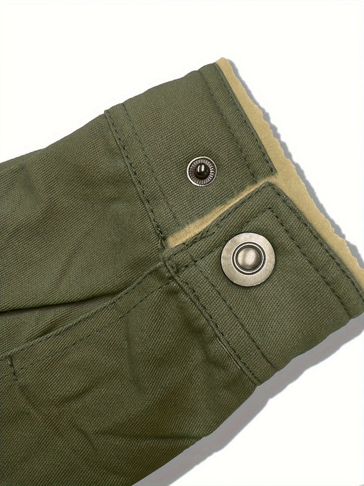 Heren casual fleece jack – Met flapzakken – Warm voor herfst en winter - Bivakshop