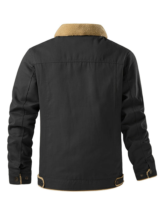 Heren casual fleece jack – Met flapzakken – Warm voor herfst en winter - Bivakshop