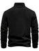 Heren Fleece Gevoerde Half - Zip Trui – Casual Pullover voor Najaar/Winter - Bivakshop