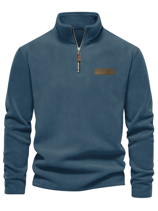 Heren Fleece Gevoerde Half - Zip Trui – Casual Pullover voor Najaar/Winter - Bivakshop