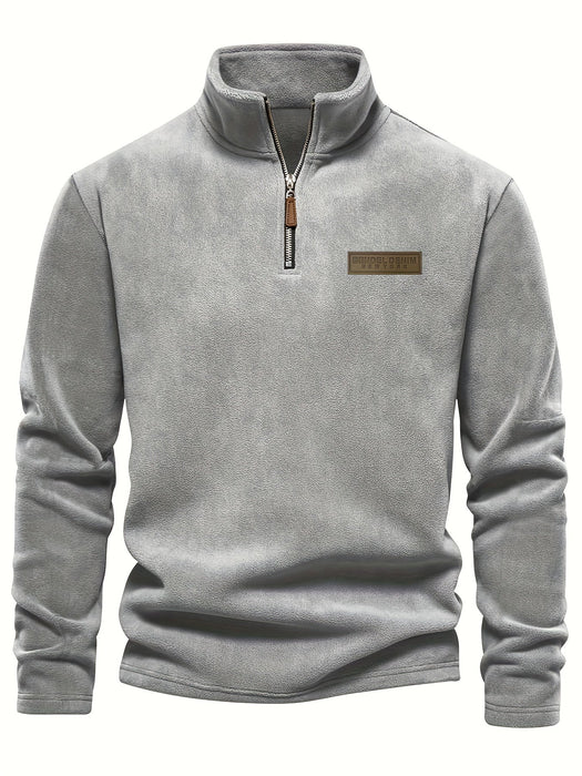 Heren Fleece Gevoerde Half - Zip Trui – Casual Pullover voor Najaar/Winter - Bivakshop