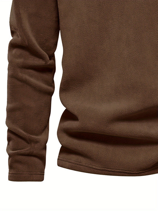 Heren Fleece Gevoerde Half - Zip Trui – Casual Pullover voor Najaar/Winter - Bivakshop