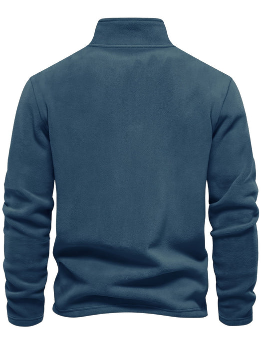 Heren Fleece Gevoerde Half - Zip Trui – Casual Pullover voor Najaar/Winter - Bivakshop
