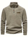 Heren Fleece Gevoerde Half - Zip Trui – Casual Pullover voor Najaar/Winter - Bivakshop