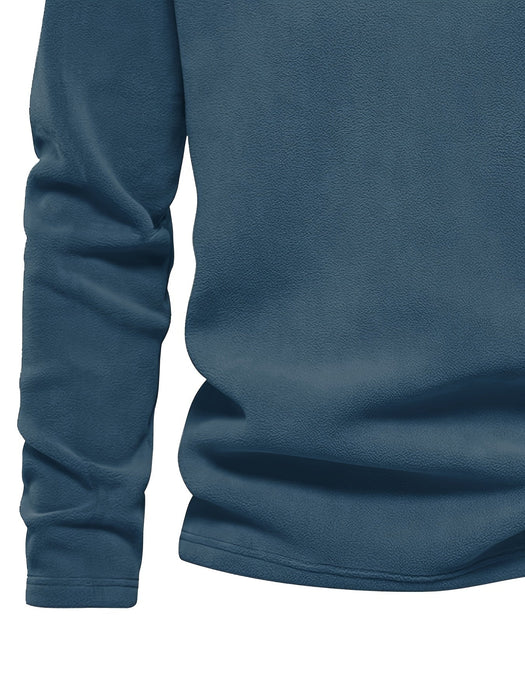 Heren Fleece Gevoerde Half - Zip Trui – Casual Pullover voor Najaar/Winter - Bivakshop