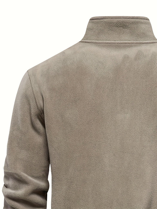 Heren Fleece Gevoerde Half - Zip Trui – Casual Pullover voor Najaar/Winter - Bivakshop