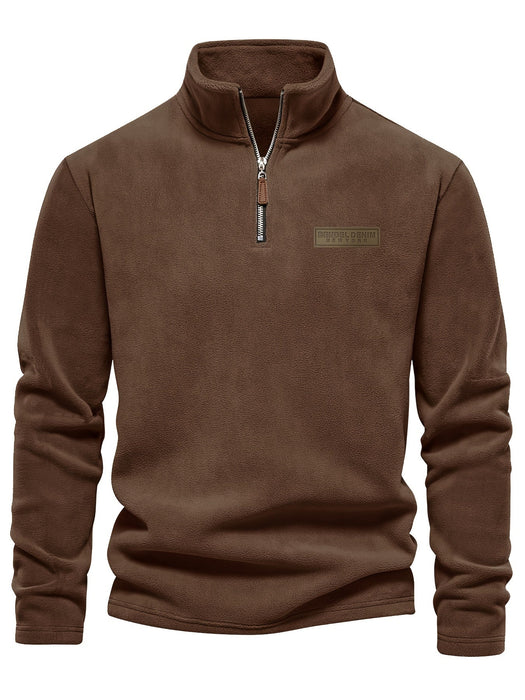 Heren Fleece Gevoerde Half - Zip Trui – Casual Pullover voor Najaar/Winter - Bivakshop