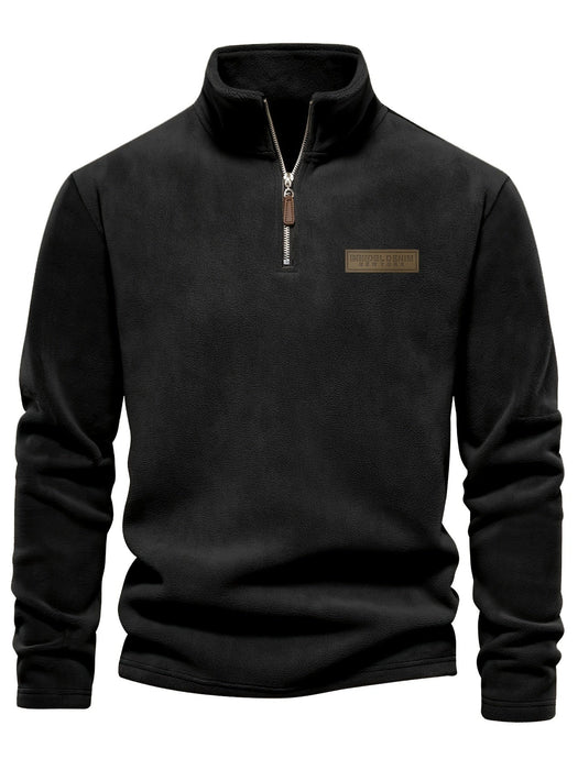 Heren Fleece Gevoerde Half - Zip Trui – Casual Pullover voor Najaar/Winter - Bivakshop