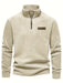Heren Fleece Gevoerde Half - Zip Trui – Casual Pullover voor Najaar/Winter - Bivakshop