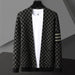 Heren gebreide cardigan – Stijlvolle plaid sweaterjas met zakken voor lente & herfst - Bivakshop