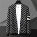 Heren gebreide cardigan – Stijlvolle plaid sweaterjas met zakken voor lente & herfst - Bivakshop