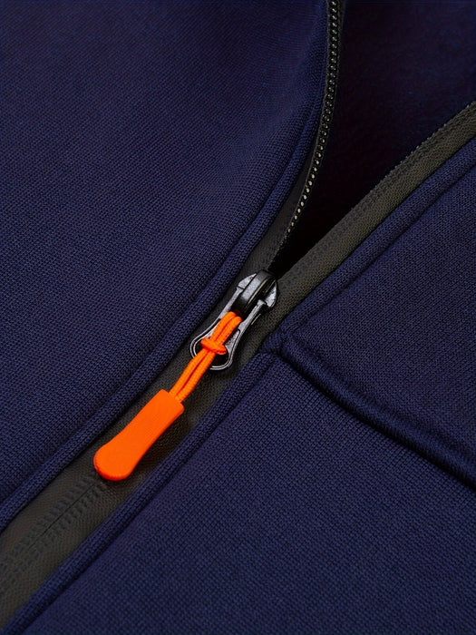 Heren Hoodie Jas met Rits – Sportief - Effen Kleur - Bivakshop