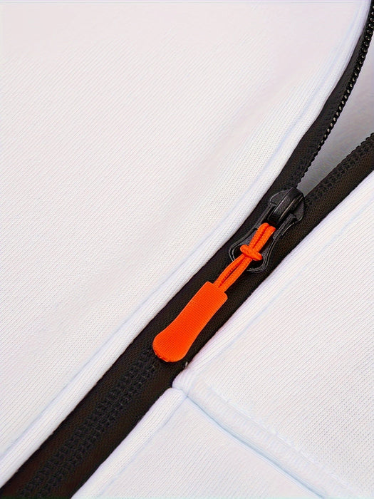 Heren Hoodie Jas met Rits – Sportief - Effen Kleur - Bivakshop