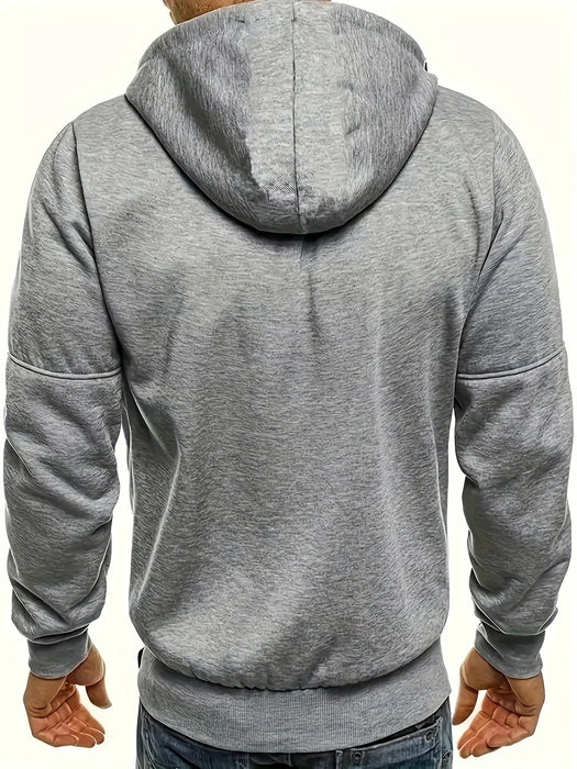 Heren Hoodie Jas met Rits – Sportief - Effen Kleur - Bivakshop